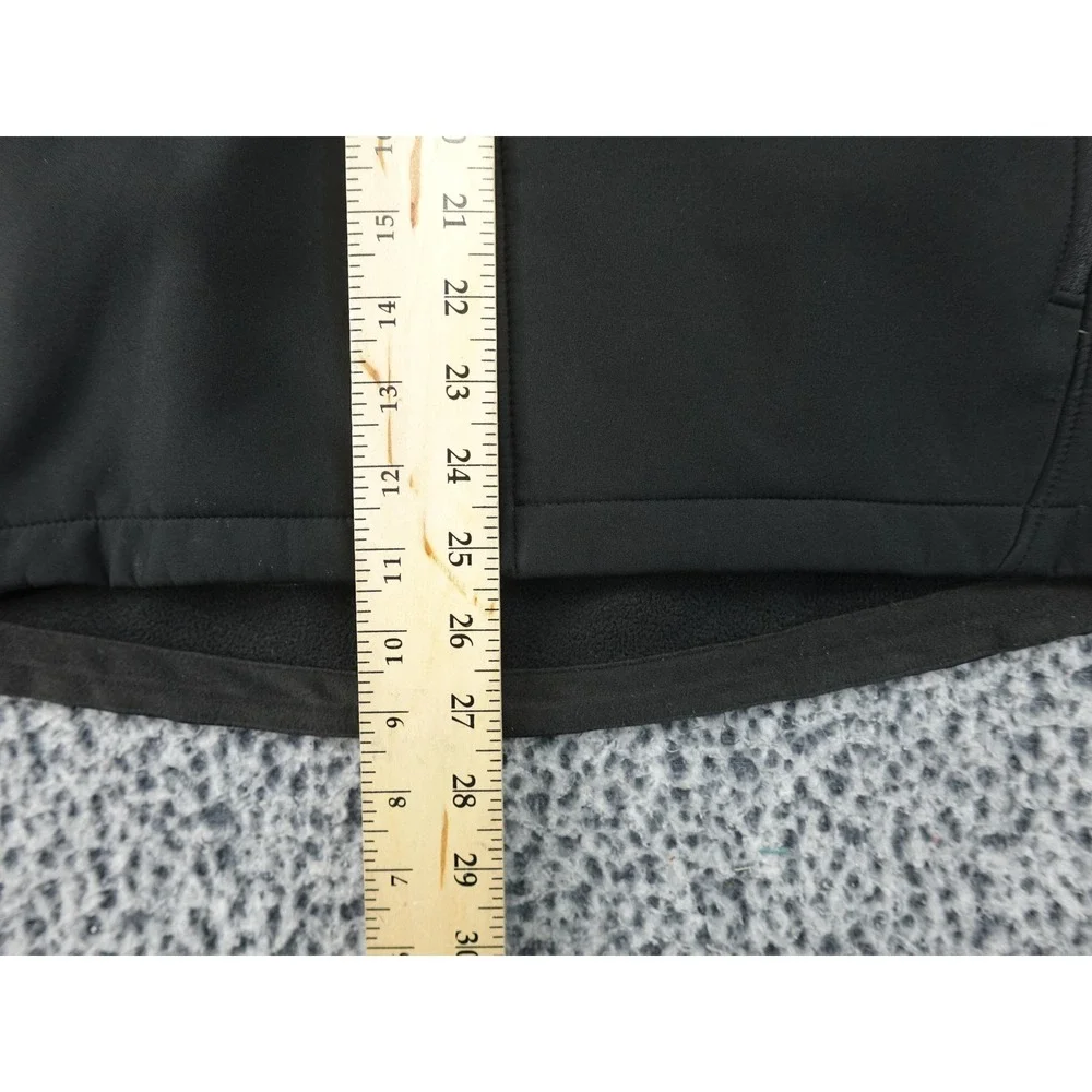 Kirkland Signature Softshell Jacket Mens Medium Black Excellent Fleece Lined Zip